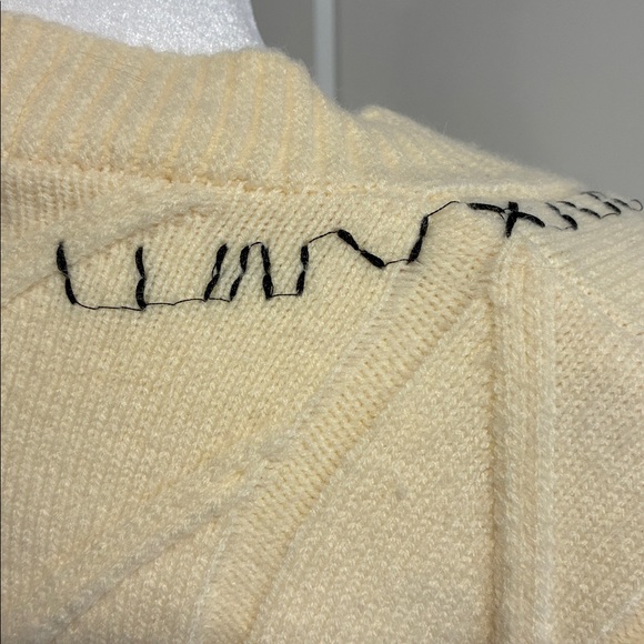 Dreamers Cream Cardigan with Colorful Buttons - Picture 9 of 15